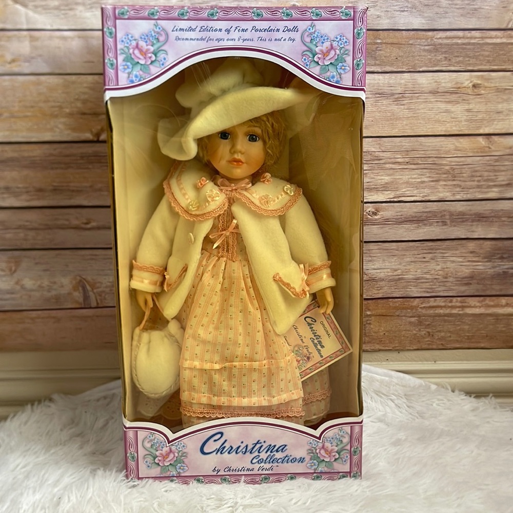 NIB Christina Collection porcelain doll by Christina Verdi